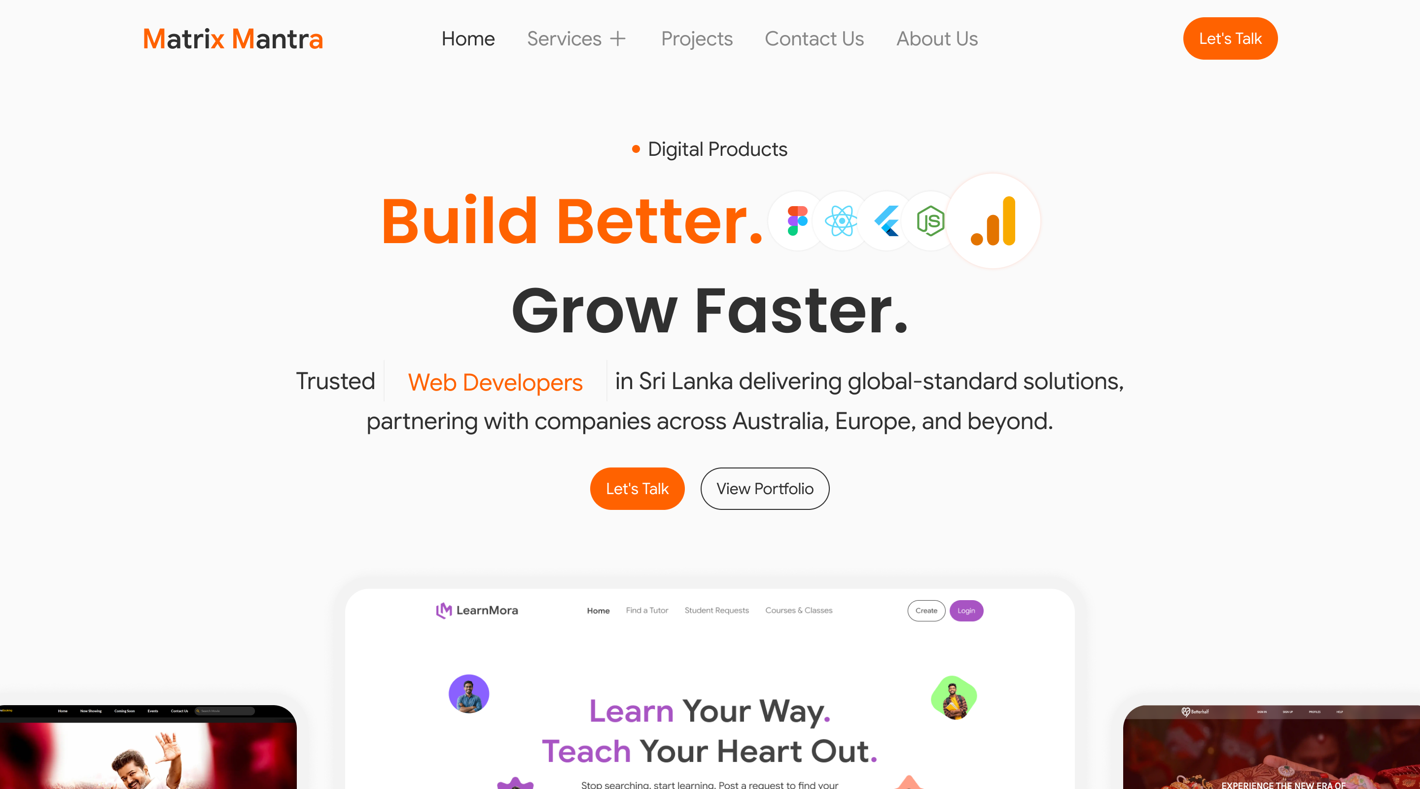 Matrix Mantra website overview
